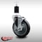 Service Caster 5'' SS Thermoplastic Rubber Swivel 1-1/2'' Expanding Stem Caster with Brake SCC-SSEX20S514-TPRB-TLB-112 - alternate 2